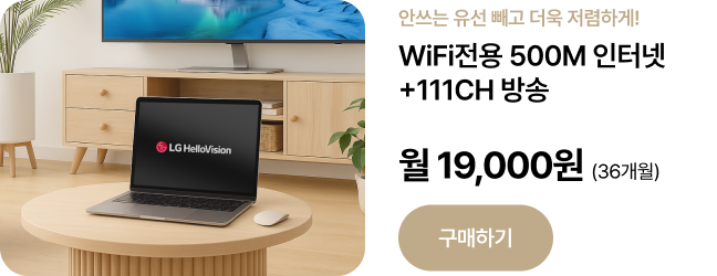 WiFi전용 500M 인터넷+111CH 방송