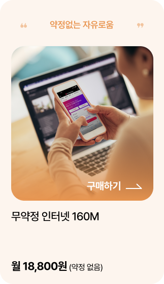 무약정 인터넷 160M