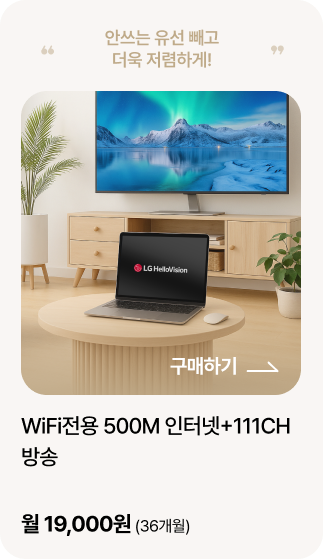 WiFi전용 500M 인터넷+111CH 방송