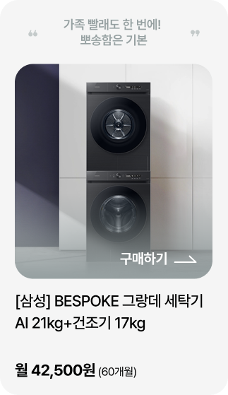 [삼성] BESPOKE 그랑데 세탁기 건조기