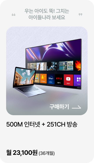 500M 인터넷 + 251CH 방송