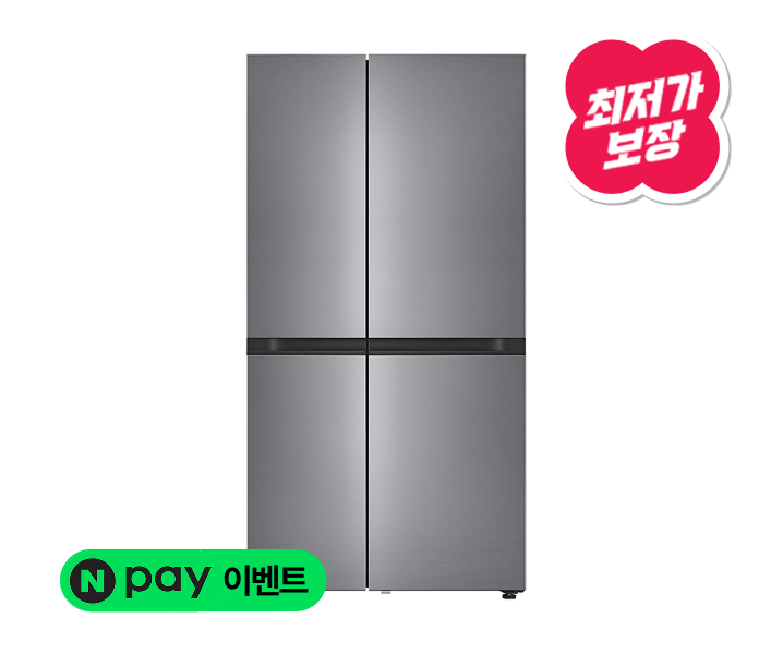 [N패이 증정] AI 오브제컬렉션 양문형 냉장고 832L 프라임 실버